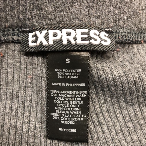 EXPRESS Ribbed Leggings Gray Size Small - Picture 3 of 4